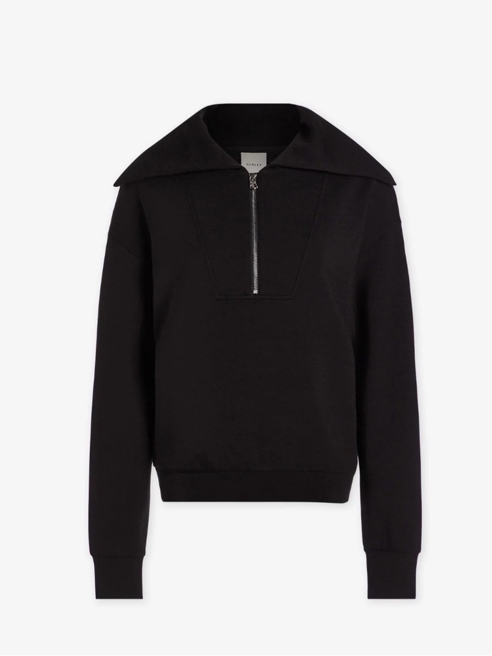 NEW$148 Varley Yates Black Half-Zip Collar Sweatshirt Medium